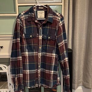 Abercrombie & Fitch Multicolor Men’s Flannel with Moose Logo